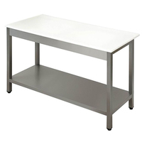 Стол полипропиленовый    нерж сталь  полка нерж    1050х650х870