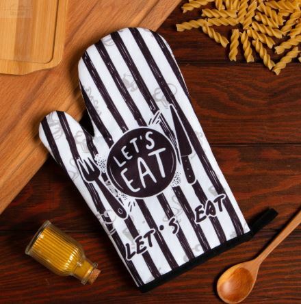 Рукавица 26 см в полоску Доляна Рукавица 26 см в полоску Доляна