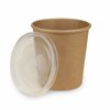 Контейнер  ECO 230 мл d-75,  h-60 мм супница с прозрачной крышкой КРАФТ