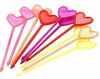 Пика пластиковая H85 мм Сердце 35 шт/уп  разноцветный PS