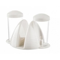 Набор для специй 2 предмета (соль, перец) + салфетница Fresh пластик слоновая кость Berossi