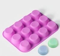 Форма силиконовая Маффин D6,5 см Н3 cм 12 ячеек Доляна