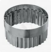 Высечка Круг D12 см H5 см  рифленая без ручки нерж.сталь  Марлен