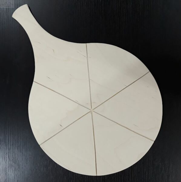 Доска для пиццы 300 мм 6 сегментов с ручкой фанера СНЯТО С ПРОИЗВОДСТВА Доска для пиццы 300 мм 6 сегментов с ручкой фанера СНЯТО С ПРОИЗВОДСТВА