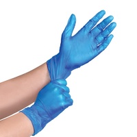 Перчатки виниловые размер L неопудренные / нестерильные 100 шт/уп  синий