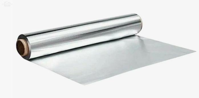 Фольга стандартная 50 м х 45 см 9 мкм алюминий Фольга стандартная 50 м х 45 см 9 мкм алюминий