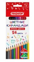 Карандаши цветные ПИФАГОР ЭКО "КЛАССИК", 24 цвета, шестигранные