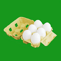 Яйца 6 шт 110х150 мм    полимеры Indexeventus