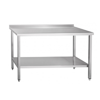 Стол производственный с бортом СПРП-7-2 Н Абат полка нерж АСС  нерж сталь