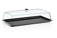 Поднос поликарбонат прямоугольный 53х32,5 см GN 1/1 черный  GASTROPLAST