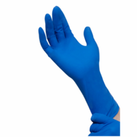 Перчатки латексные размер XL особопрочные 25 пар/уп High risk синий
