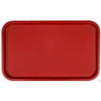 Поднос столовый  52,5*32,5 см. красный поверхность шагрень 
